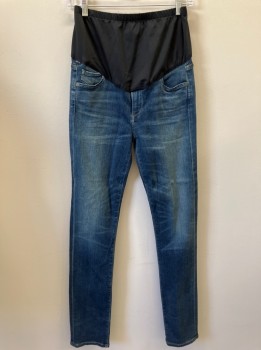 Womens, Maternity, CITIZENS OF HUMANITY, Blue, Cotton, Spandex, Faded, 29, 5 Pckts, Spandex Belly Panel, Skinny Jeans