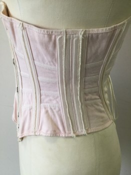 ANTHONY PHILLIPS, Baby Pink, Cotton, Solid, Made To Order, Lace Up Center Back, Center Front Spoon Busk,