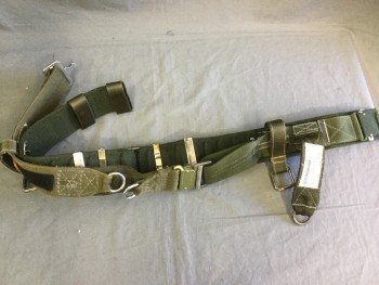 MTO, Olive Green, Lt Olive Grn, Black, Nylon, Synthetic, Heavy Duty Utility Belt, Quick Release Buckle, Womens, Adjustable