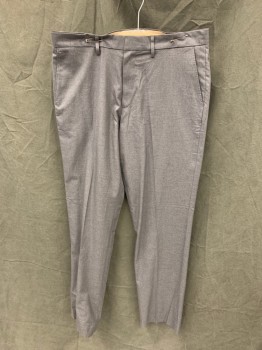J. CREW, Warm Gray, Cotton, Solid, Flat Front, Zip Fly, 4 Pockets, Belt Loops