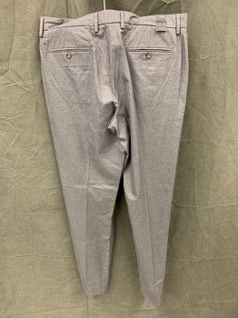 J. CREW, Warm Gray, Cotton, Solid, Flat Front, Zip Fly, 4 Pockets, Belt Loops