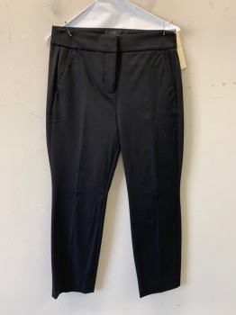 Womens, Pants, J CREW, Black, Polyester, Solid, 30, F.F, Zip Front