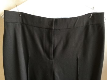 AKRIS, Dk Brown, Polyester, Spandex, Solid, 1.5" Waist Band, Flat Front,  Zip Front, 2 Seams Back