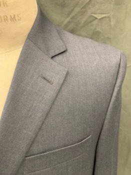 MTO/JIMMY AU'S, Warm Gray, Wool, Heathered, Single Breasted, Collar Attached, Notched Lapel, 3 Pockets, 2 Buttons