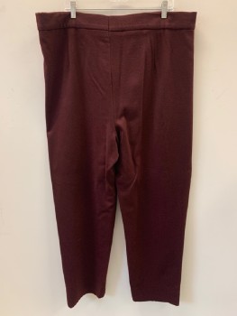 NO LABEL, Red Burgundy, Wool, Solid, F.F, Zip Front, Made To Order,