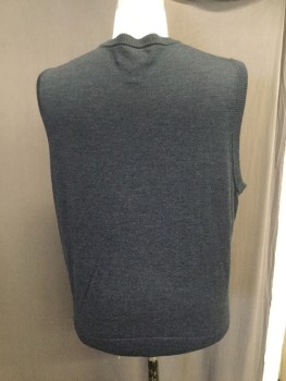 Mens, Sweater Vest, NORDSTROM, Charcoal Gray, Wool, Heathered, XL, Mens Wool Sweater Vest