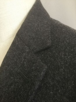 M&S LIMITED EDITION, Brown, Dusty Brown, Wool, Polyester, 2 Color Weave, Solid, Single Breasted, Notched Lapel, 2 Buttons, 3 Pockets