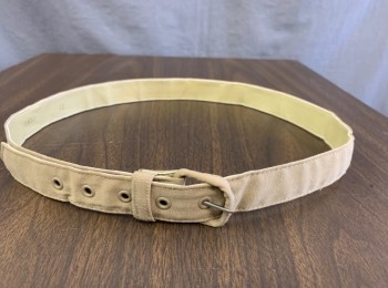 WILLI OF CALIFORNIA, Tan Brown, Poly/Cotton, Solid, Matching Belt To Go With Dress (CF017337), Fabric Covered, 1" Wide, Self Buckle