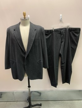 NL, Charcoal Gray, Wool, Herringbone, Notched Wide Lapel, 2 Button Single Breasted, 3 Pockets, 2 Inside Pockets,cf097438