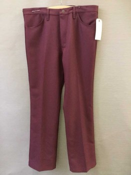 Mens, Casual Pants, LEVI'S, Red Burgundy, Polyester, Solid, 32, 36