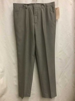 Mens, Slacks, JF, Brown, Synthetic, Heathered, 34/31, Heather Brown
