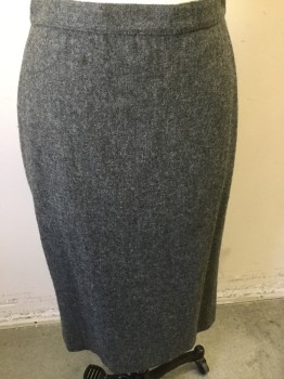 Womens, 1990s Vintage, Suit, Skirt, BAGATELLE, Heather Gray, Wool, W:26, Straight Skirt, Back Zipper, Below Calf Length