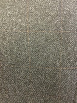 Mens, Sportcoat/Blazer, MICHAEL RYAN, Graphite Gray, Brown, Wool, Grid , 44, Single Breasted, 2 Buttons,  3 Pockets, Notched Lapel, No Vents