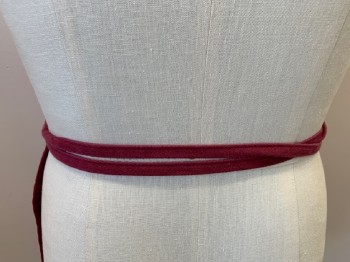 N/L, Red Burgundy, Cotton, Solid, 3 Pckts, Ties.
