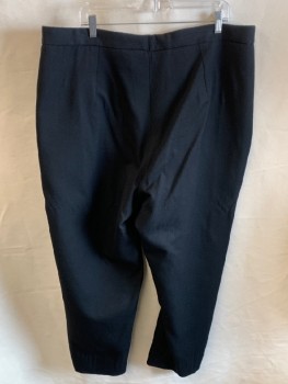 Mens, Sci-Fi/Fantasy Pants, MTO, Black, Synthetic, Solid, Textured Fabric, 42/28, Zip Front, Iridescent Piping Down Middle Of Leg In Front