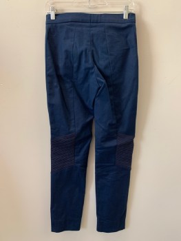 Mens, Sci-Fi/Fantasy Pants, NO LABEL, Navy Blue, Moss Green, Polyester, Cotton, Solid, 29/30, F.F, Zip Front, Moss Piping, Ribbed Knee, Made To Order,