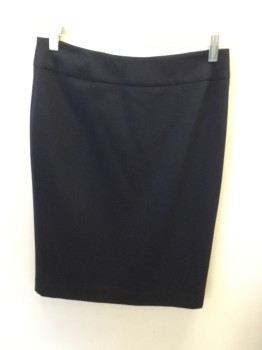 Womens, Suit, Skirt, NINE WEST, Navy Blue, Polyester, Viscose, Solid, 2, Knee Length, 2" Waistband, Zip Back