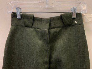 Womens, Police/Fire Pants , LAW PRO, Olive Green, Polyester, Cotton, Solid, 24/32, F.F, Zip Front, Belt Loops