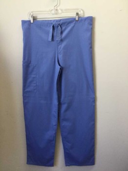 CHEROKEE, Lt Blue, Poly/Cotton, Solid, Drawstring Waist