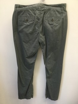 Mens, Casual Pants, PENGUIN, Gray, Cotton, Solid, 34/31, Flat Front, Twill Weave,