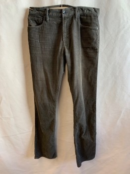 Mens, Casual Pants, GAP, Taupe, Cotton, Solid, 33/33, 5 Pockets, Zip Fly, Belt Loops