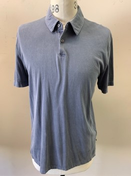 JAMES PERSE, Slate Gray, Cotton, Solid, S/S, 2 Buttons,