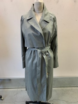 CUYANA, Lt Gray, Cotton, Solid, Wrap, With Belt,