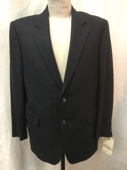 Mens, Sportcoat/Blazer, MICHAEL RYAN, Gray, Brown, Wool, Grid , 42R, Single Breasted, 2 Buttons, 3 Pockets, Notched Lapel,