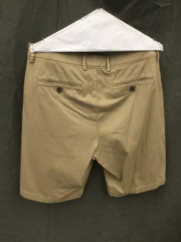 Mens, Shorts, TOMMY BAHAMA, Khaki Brown, Cotton, Modal, Solid, 32, Flat Front, Zip Fly, 4 Pockets, Belt Loops