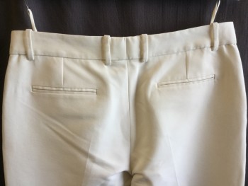 Womens, Slacks, GUCCI, Cream, Cotton, Polyester, Abstract , 34/29, 2" Waistband with Belt Hoops, Flat Front, Zip Front, 4 Pockets