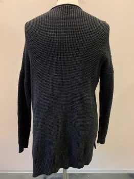 Mens, Cardigan Sweater, UNIVERSAL THREAD, Charcoal Gray, Cotton, Solid, XL, L/S, Open Front, Top Pockets