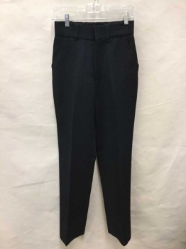 Womens, Police/Fire Pants , AMERICAN MODE, Midnight Blue, Polyester, Solid, W:26, Women's Police Pant, Flat Front, Zip Fly, 4 Pockets