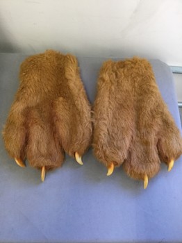 COWARDLY LION MTO, Orange, Ivory White, Faux Fur, Solid, PAWS: Orange Brown Faux Fur with Claws
