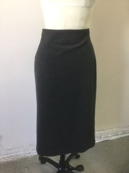 Womens, Skirt, Knee Length, VINCE CAMUTO, Dk Gray, Polyester, Rayon, Heathered, Solid, M, Stretch Jersey, Pencil Skirt, Elastic Waist