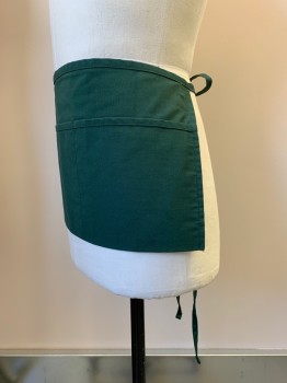 FAME, Dk Green, Polyester, Cotton, Solid, 3 Pockets, Back Tie