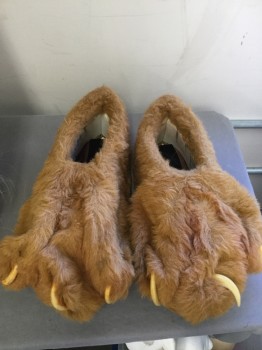COWARDLY LION MTO, Orange, Ivory White, Faux Fur, Solid, FEET: Orange Brown Faux Fur with Claws