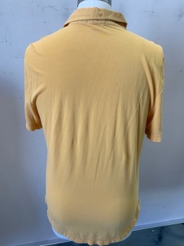 JAMES PERSE, Butter Yellow, Cotton, Solid, S/S, 2 Buttons,