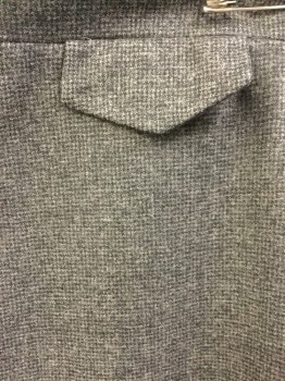 CANALI, Gray, Black, Wool, Check - Micro , Single Pleat, Zip Front, 4 Pockets + Watch Pocket, , Button Tab, No Belt Loops, Button Tab Adjustable Waistband, Cuffed