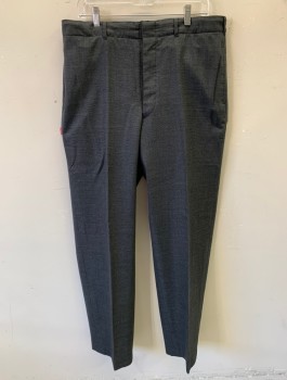 SIAM COSTUMES , Dk Gray, Cotton, Solid, Canvas Material, Flat Front, Button Fly, 4 Pockets, Belt Loops, Suspender Buttons at Inside of Waist, Made To Order