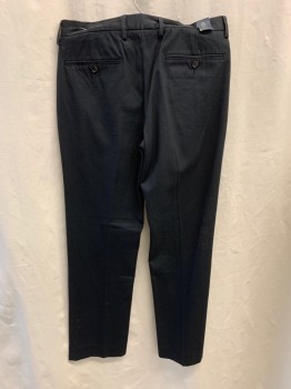 J. CREW, Faded Black, Cotton, Side Pockets, Zip Front, Flat Front