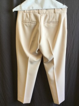 AVERY, Blush Pink, Polyester, Viscose, Solid, 1.5" Waistband with Belt Hoops, Flat Front, Zip Front, 4 Pockets