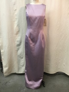 JESSICA MCLINTOK, Lavender Purple, Synthetic, Solid, Lavender, Round Neck,  Sleeveless