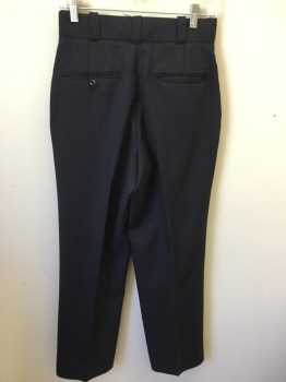 Womens, Police/Fire Pants , FLYING CROSS, Navy Blue, Polyester, Solid, W27, 8, Flat/ Front Back Pockets