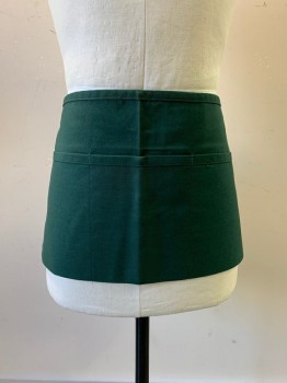 Cardi, Dk Green, Cotton, Solid, 3 Pockets, Back Tie