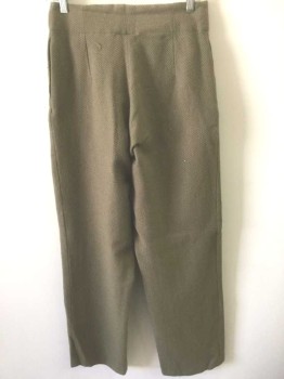 N/L, Olive Green, Wool, Solid, Diagonal Ribbed Texture, Button Fly, 2 Side Seam Pockets, Made To Order Reproduction,Old West