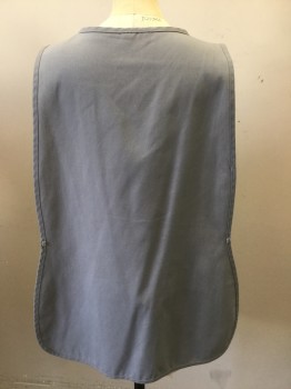 NL, Gray, Polyester, Cotton, Solid, Pockets, No Ties