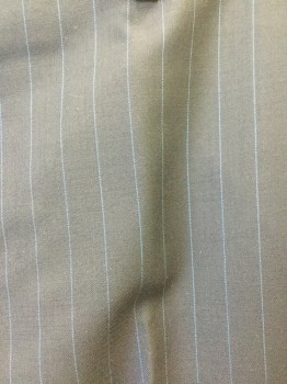 Mens, Suit, Pants, VALENTINO, Navy Blue, Royal Blue, Wool, Stripes - Pin, 32/31, Flat Front, Creased Legs