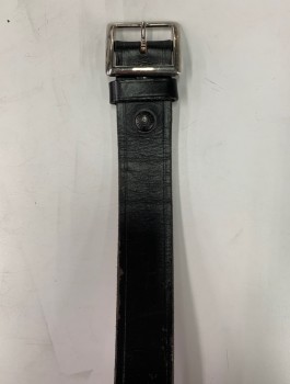 JAY PEE, Black, Leather, Solid, Silver Buckle
