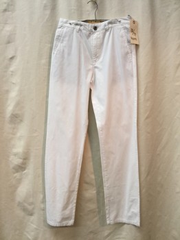 Mens, Casual Pants, ROSETTI, White, Cotton, Solid, 30/34, White, Flat Front,