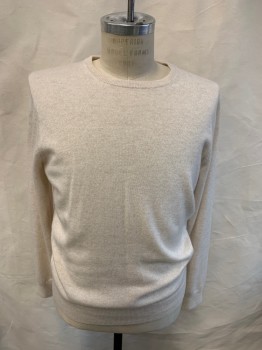 J CREW, Oatmeal Brown, Cashmere, Heathered, Crew Neck